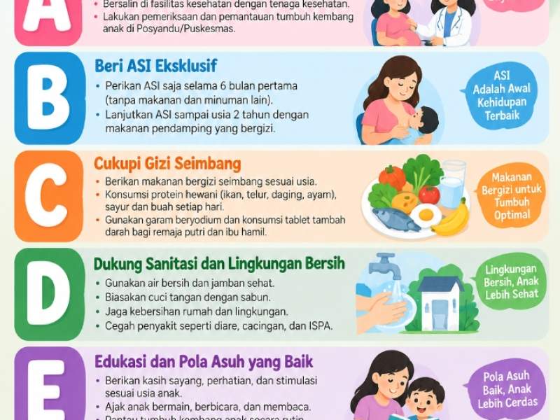 Cegah Stunting Dengan ABCDE 